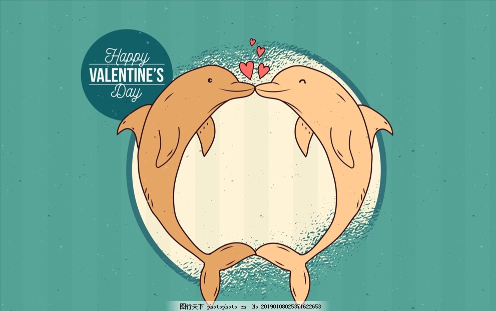 海豚情人节图片