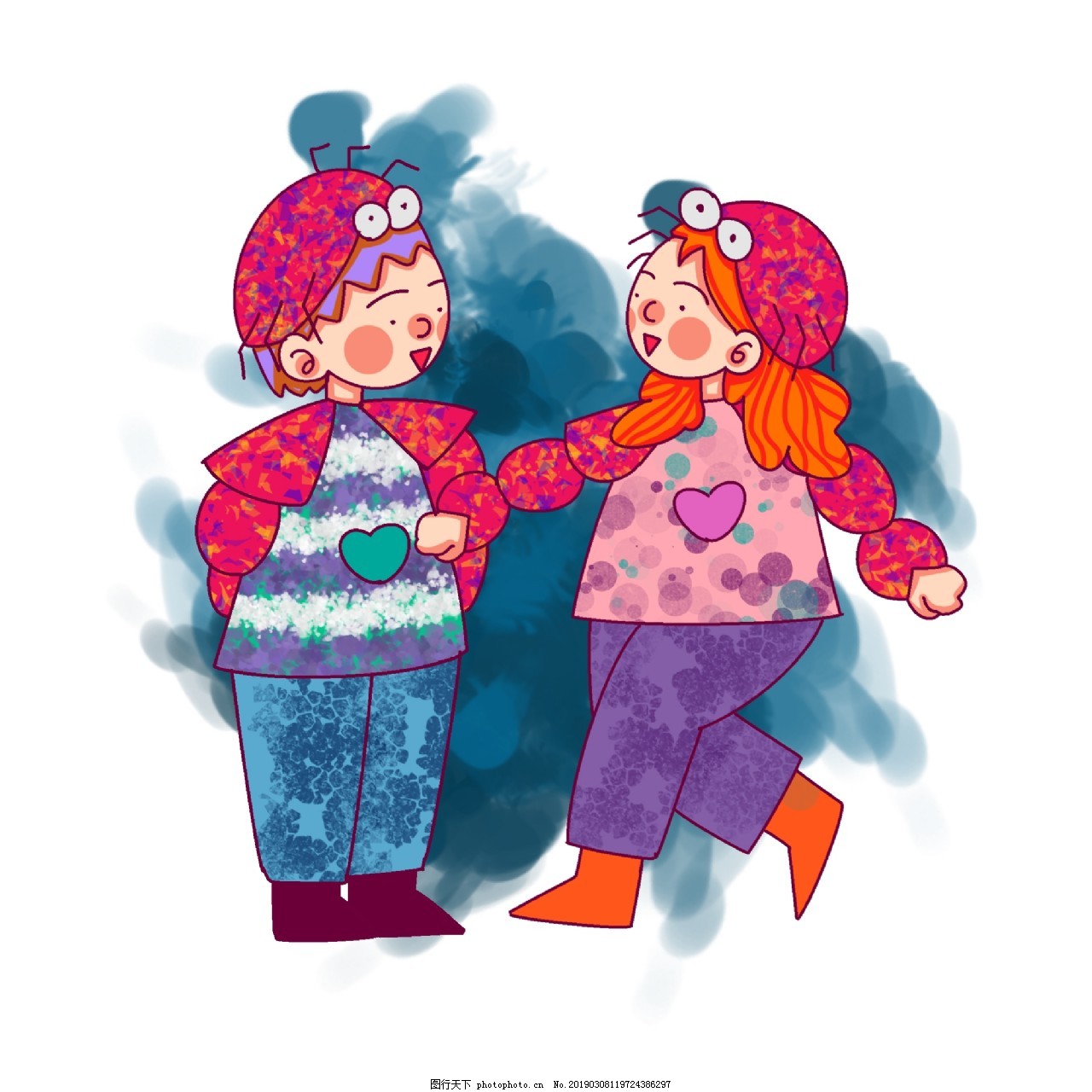 卡通风格十二星座巨蟹座图片