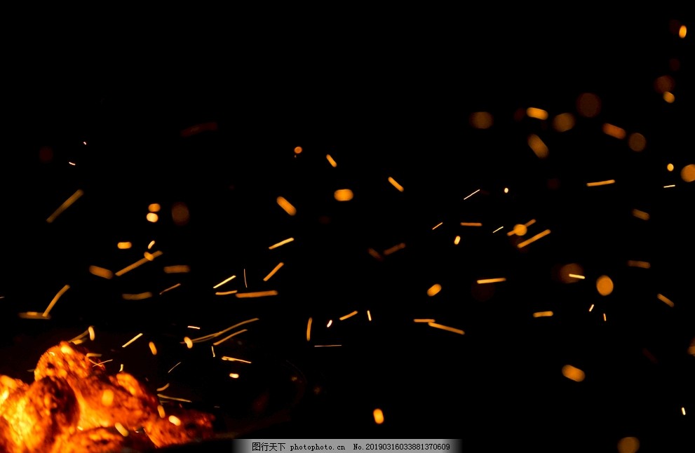火花 火星 大图 火苗 斑点 飞散 火星子 火焰 光效 光斑 摄影图片