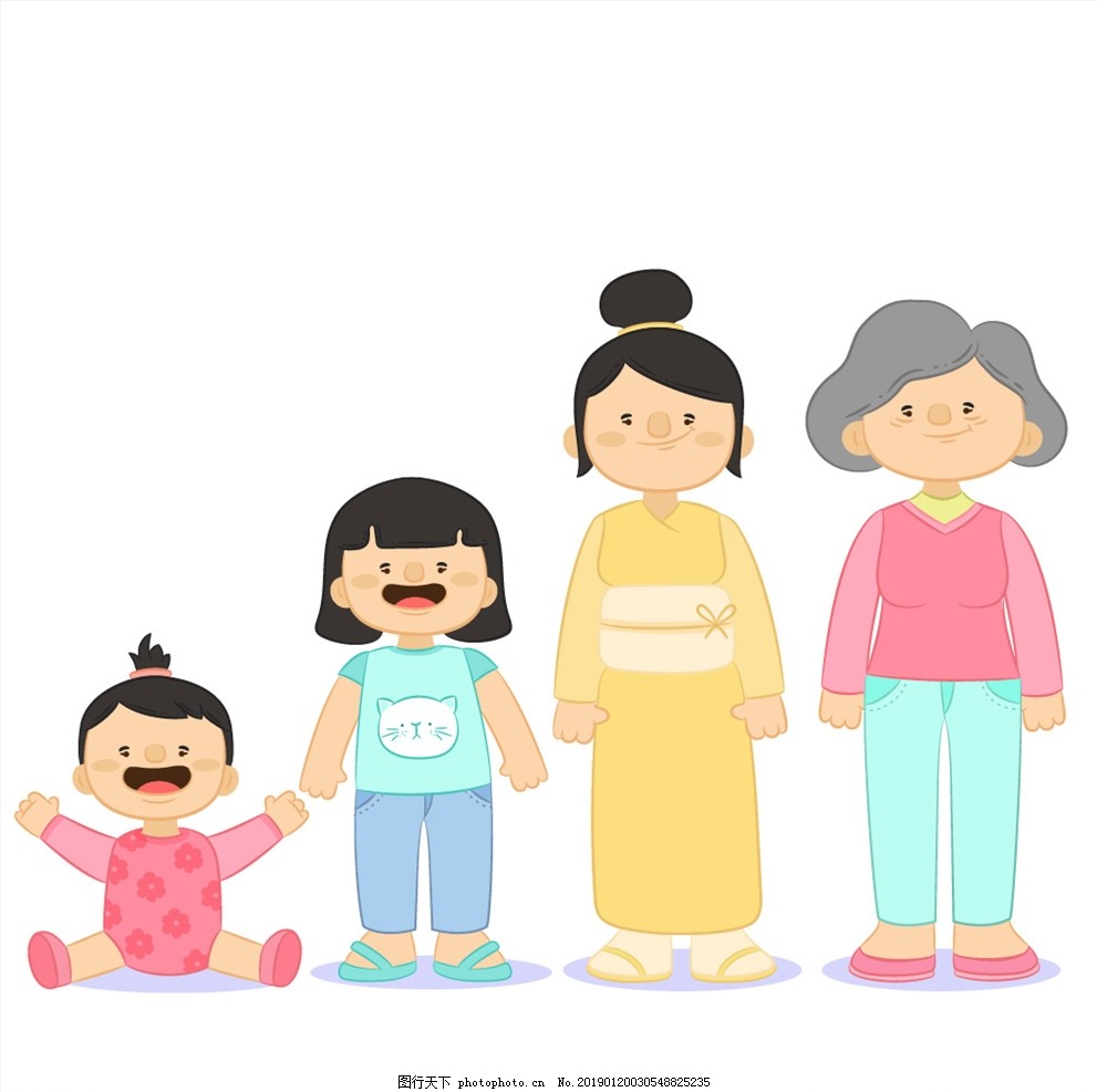 成长过程图片 卡通设计 广告设计 图行天下素材网
