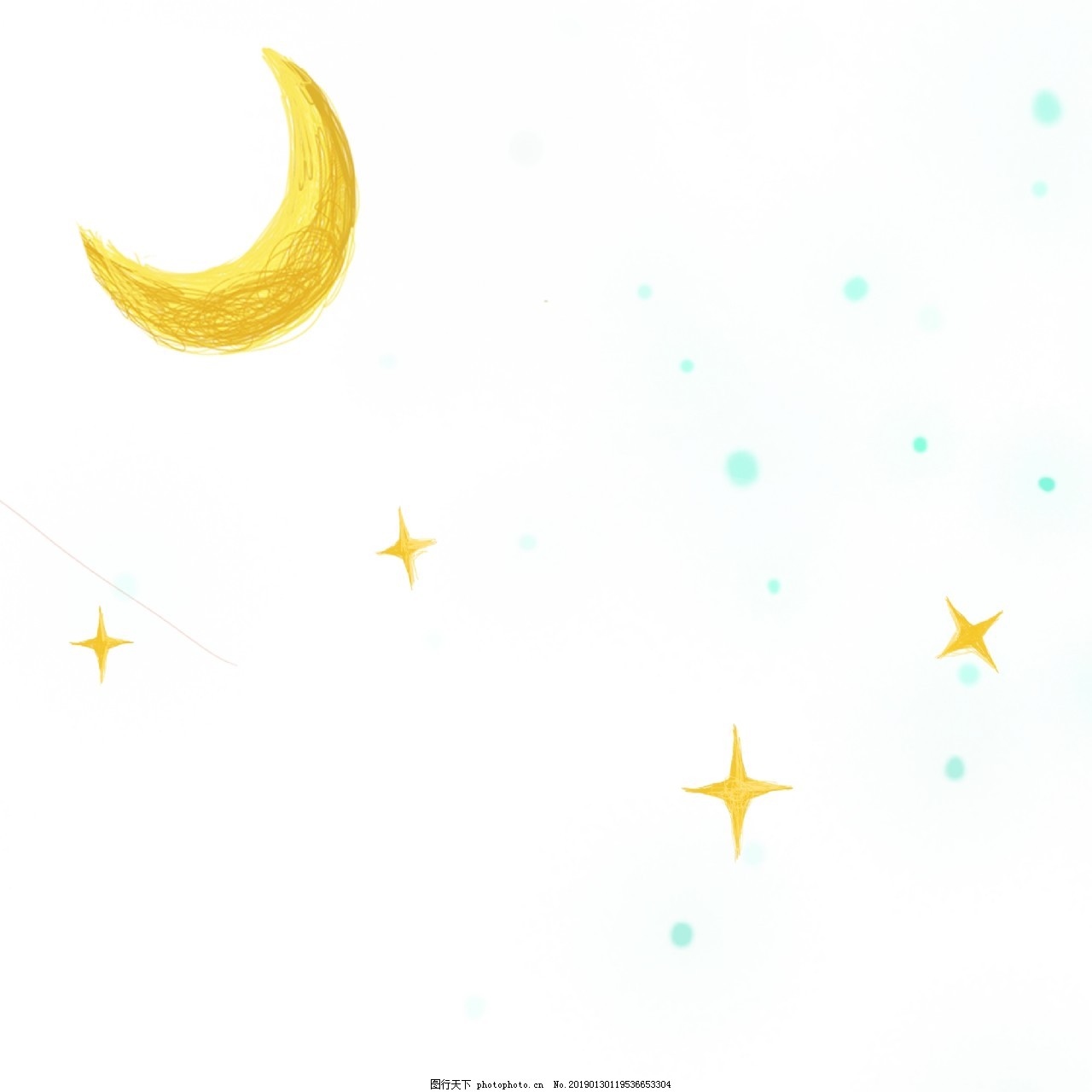 卡通可爱的月亮星星太阳矢量素材图片 效果元素 设计元素 图行天下素材网