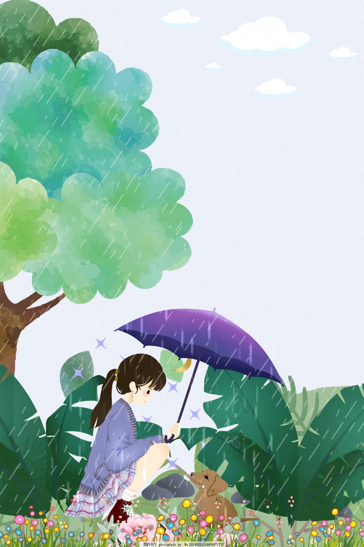 下雨天|插画|儿童插画|DM大米爱画画 - 原创作品 - 站酷 (ZCOOL)