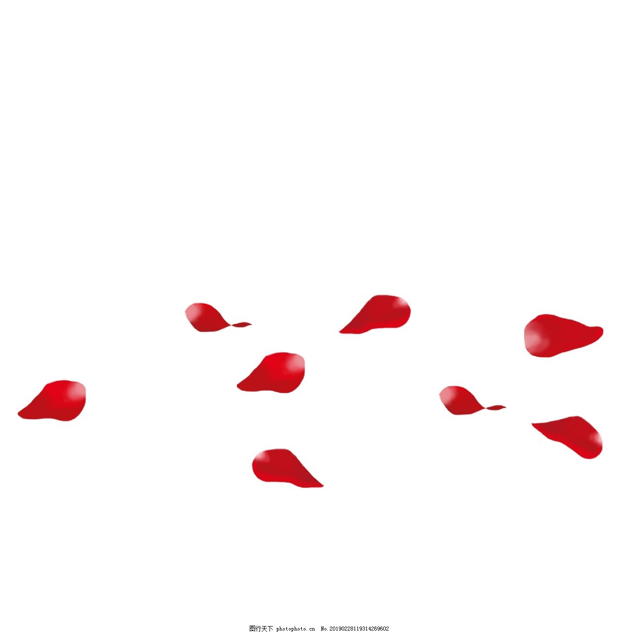 玫瑰花瓣png素材图片 漂浮素材 设计元素 图行天下素材网