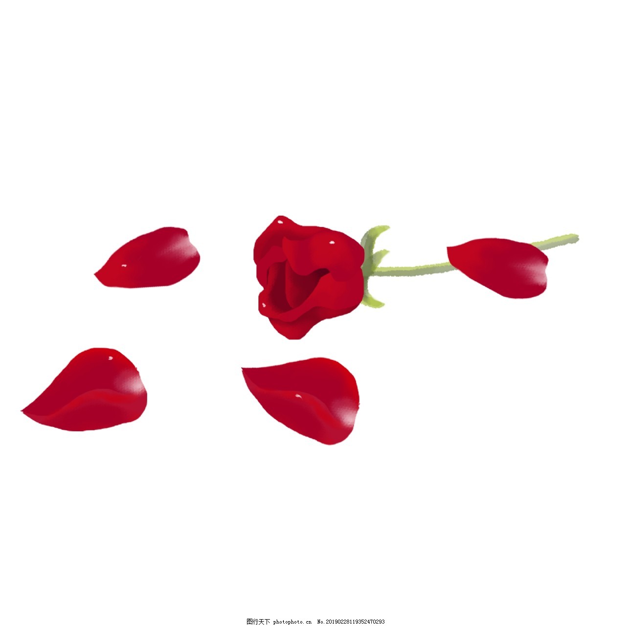 玫瑰花瓣png素材图片 漂浮素材 设计元素 图行天下素材网