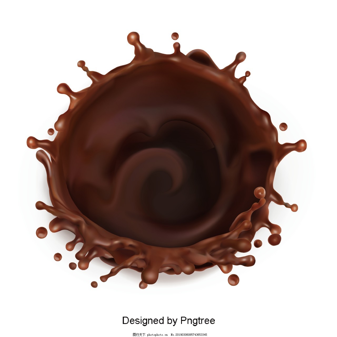 手绘美味的巧克力元素图片素材-编号31744320-图行天下