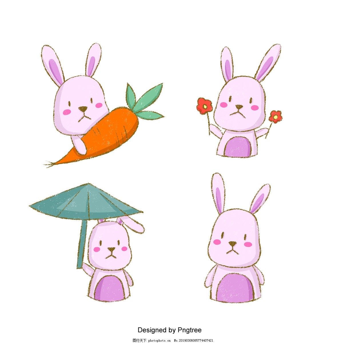 粉色兔子搞笑可爱 - 知乎
