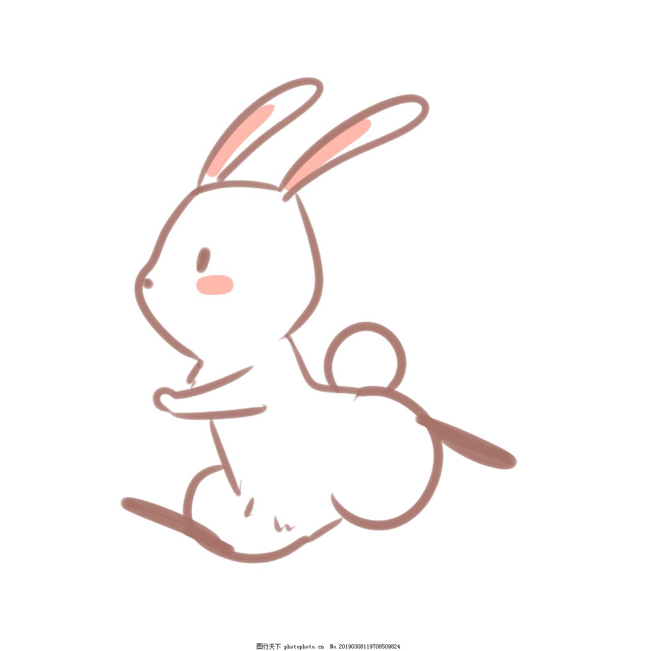 卡通动物兔子晚安表情包gif动图下载-包图网