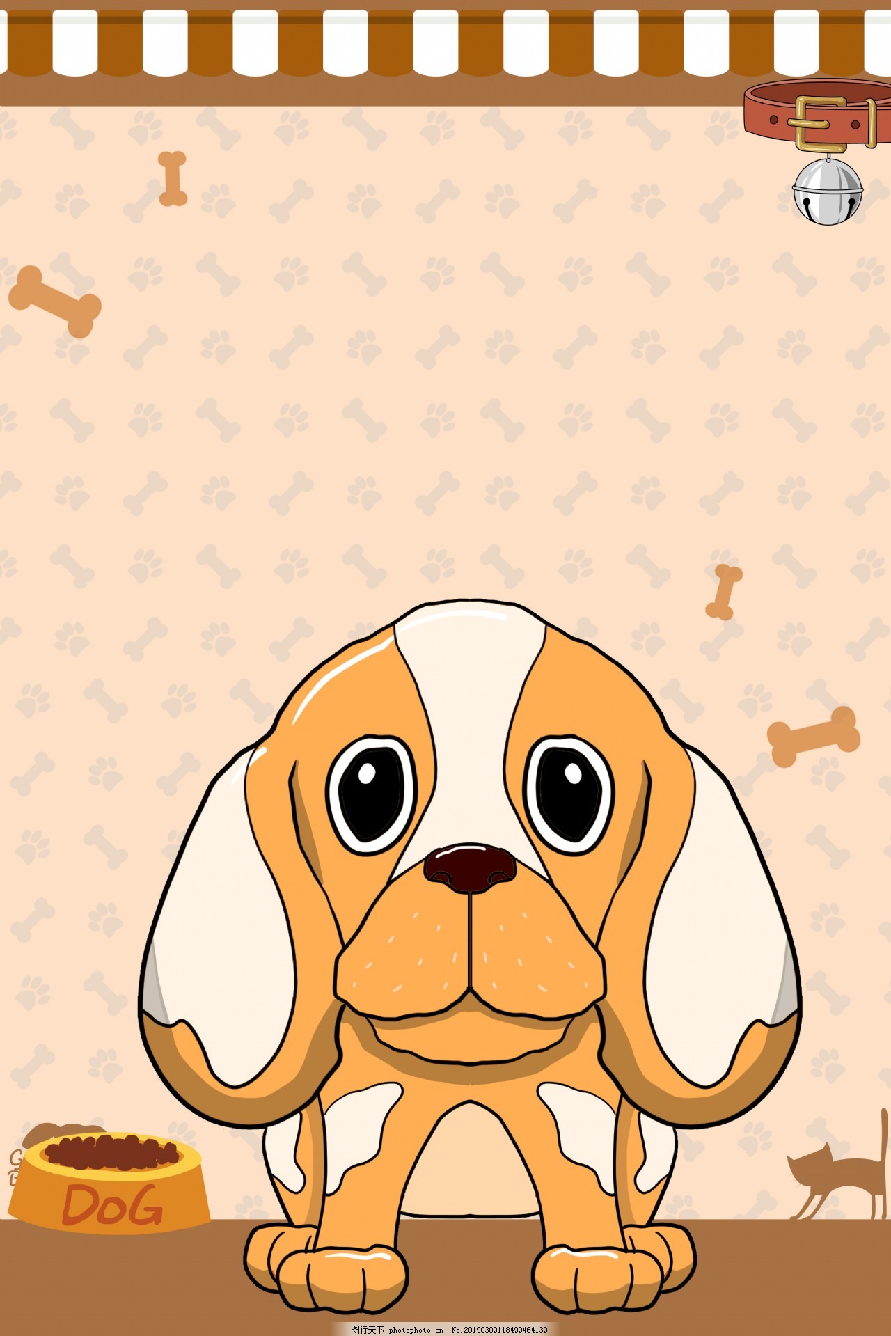 创意宠物店铺宣传海报图片 主图直通车背景 底纹边框 图行天下素材网