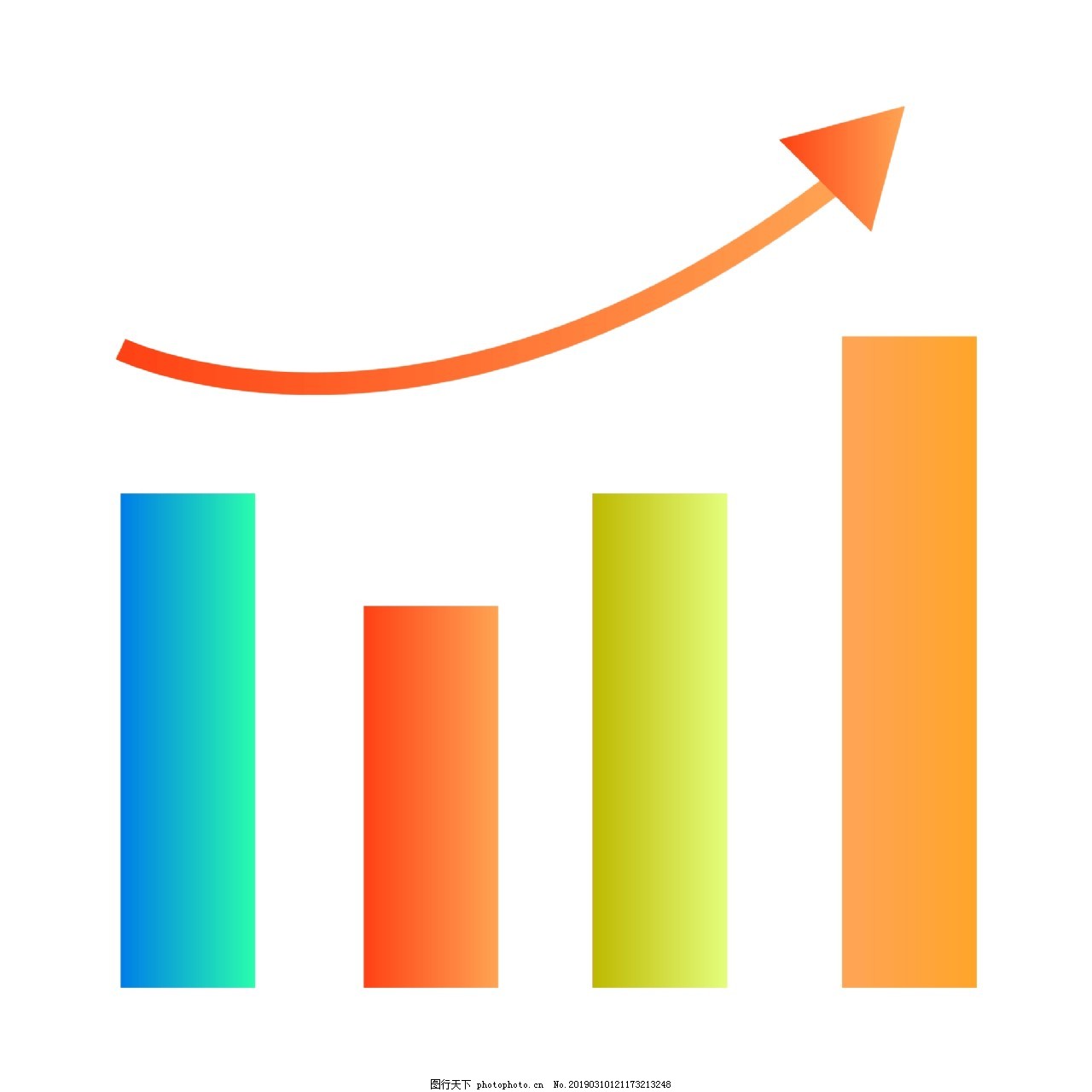 商务矢量数据分析上升箭头图片_PPT元素_设计元素-图行天下素材网
