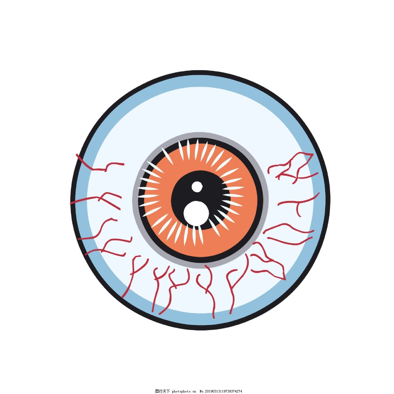 NEWCLAR-红眼睛血丝人像插图-欧莱凯设计网