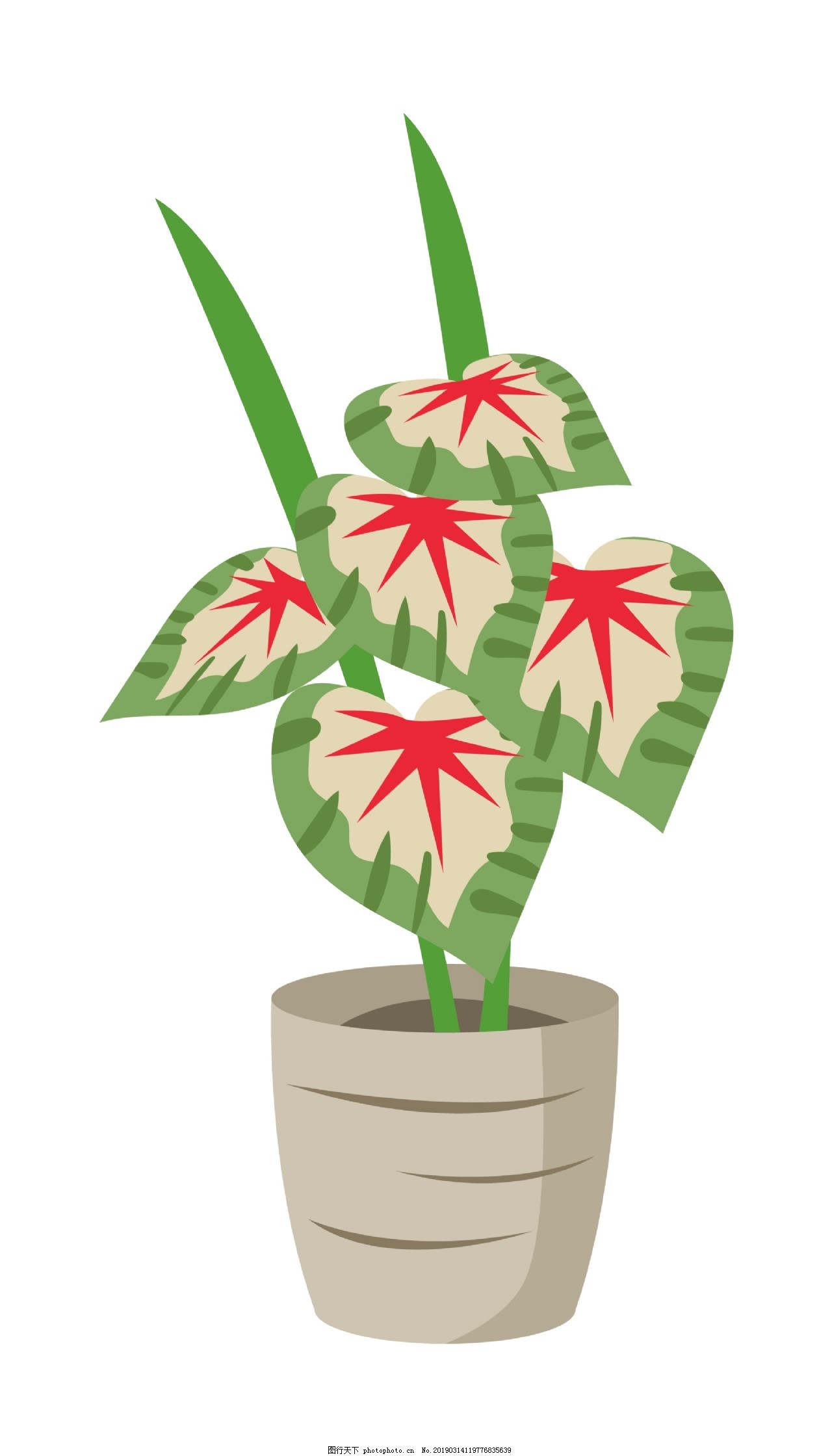 心形叶子植物盆栽插画图片 装饰图案 设计元素 图行天下素材网 心形叶子植物盆栽插画图片 装饰图案 设计元素 图行天下素材网