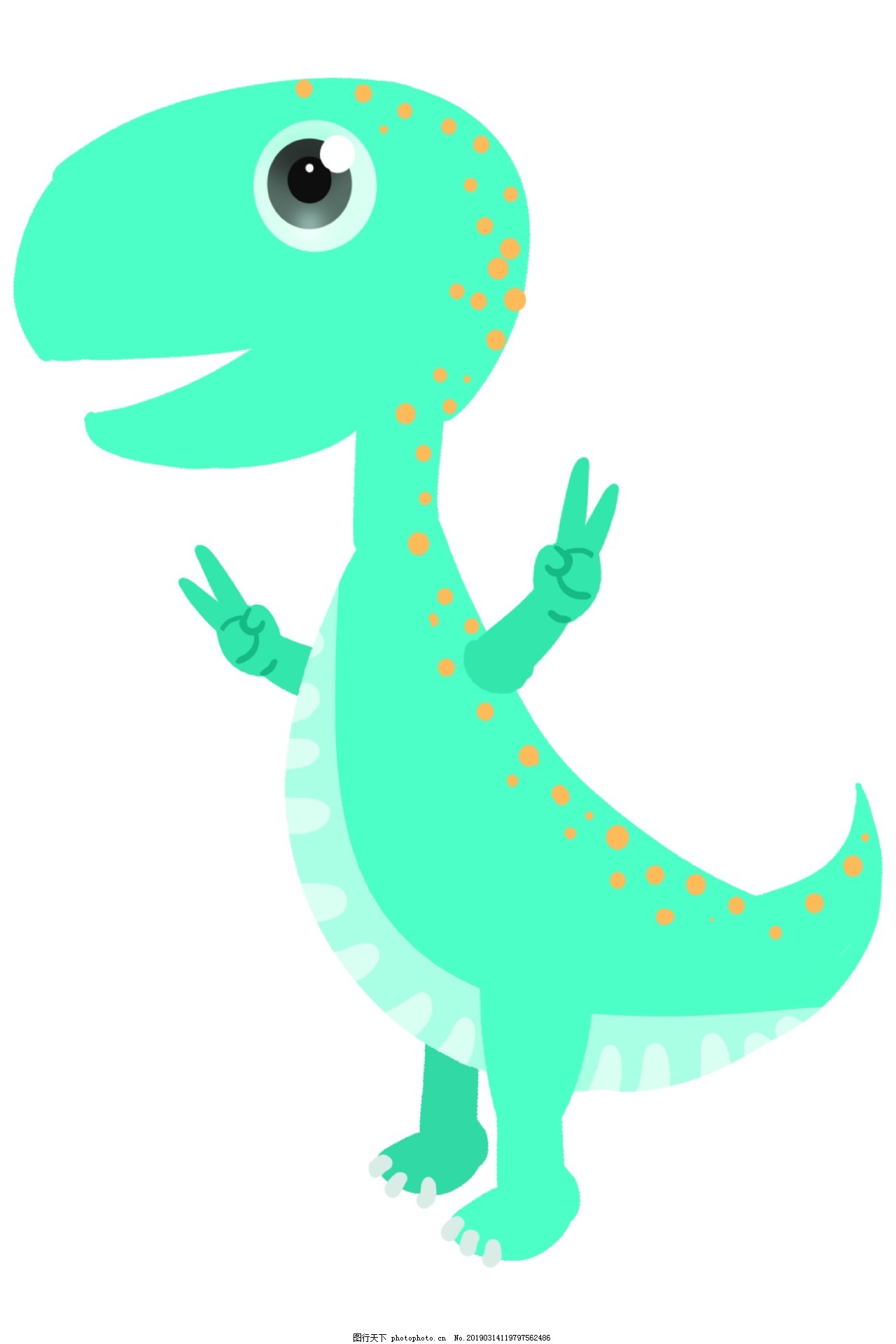 綠色的恐龍 卡通插畫 恐龍插畫 動物插畫, 恐龍剪貼畫, 綠色恐龍, 卡通的插畫素材圖案，PSD和PNG圖片免費下載