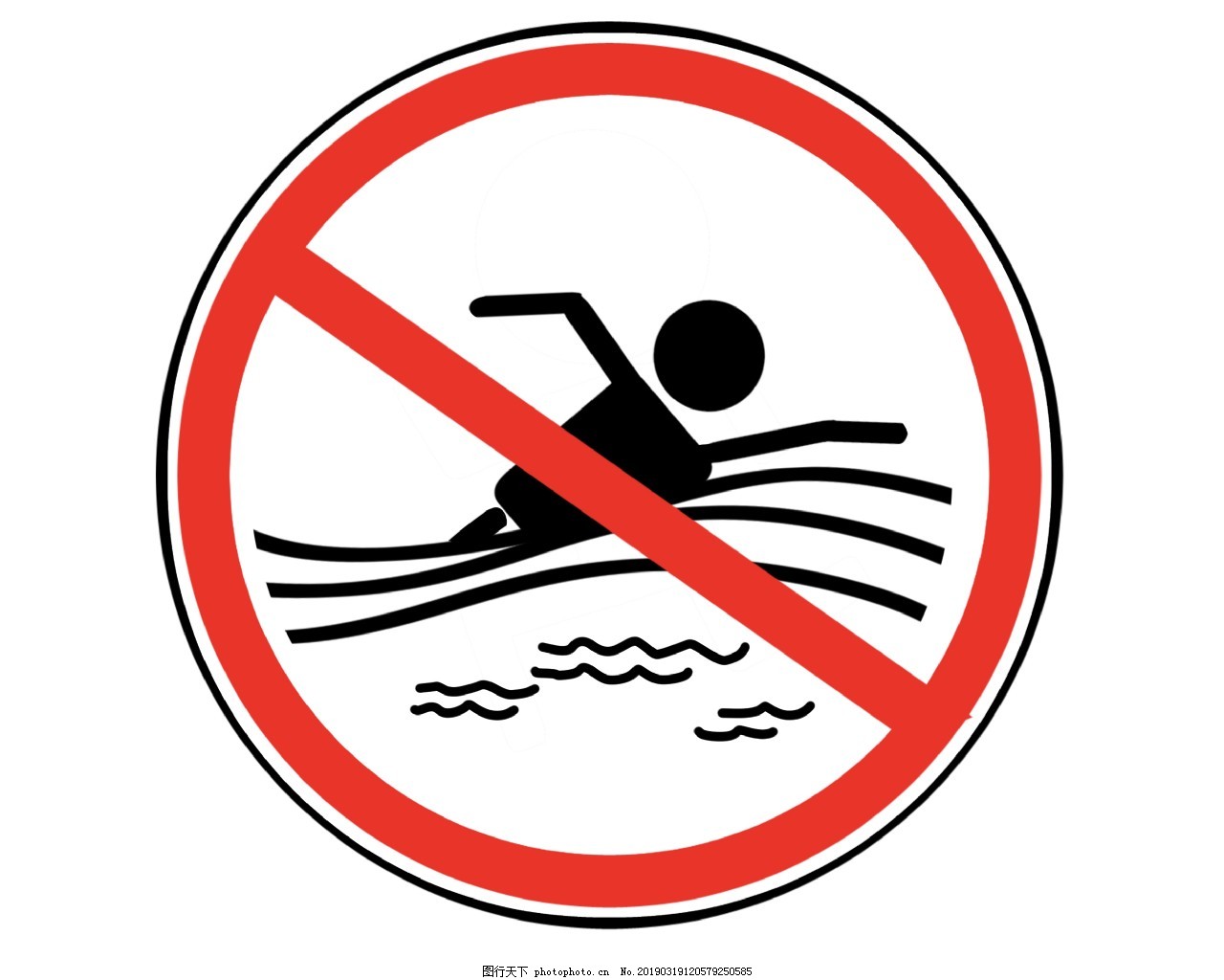 禁止游泳警示图标,游泳图标,不许游泳,游泳禁止游泳,警示图标,禁止游泳插图