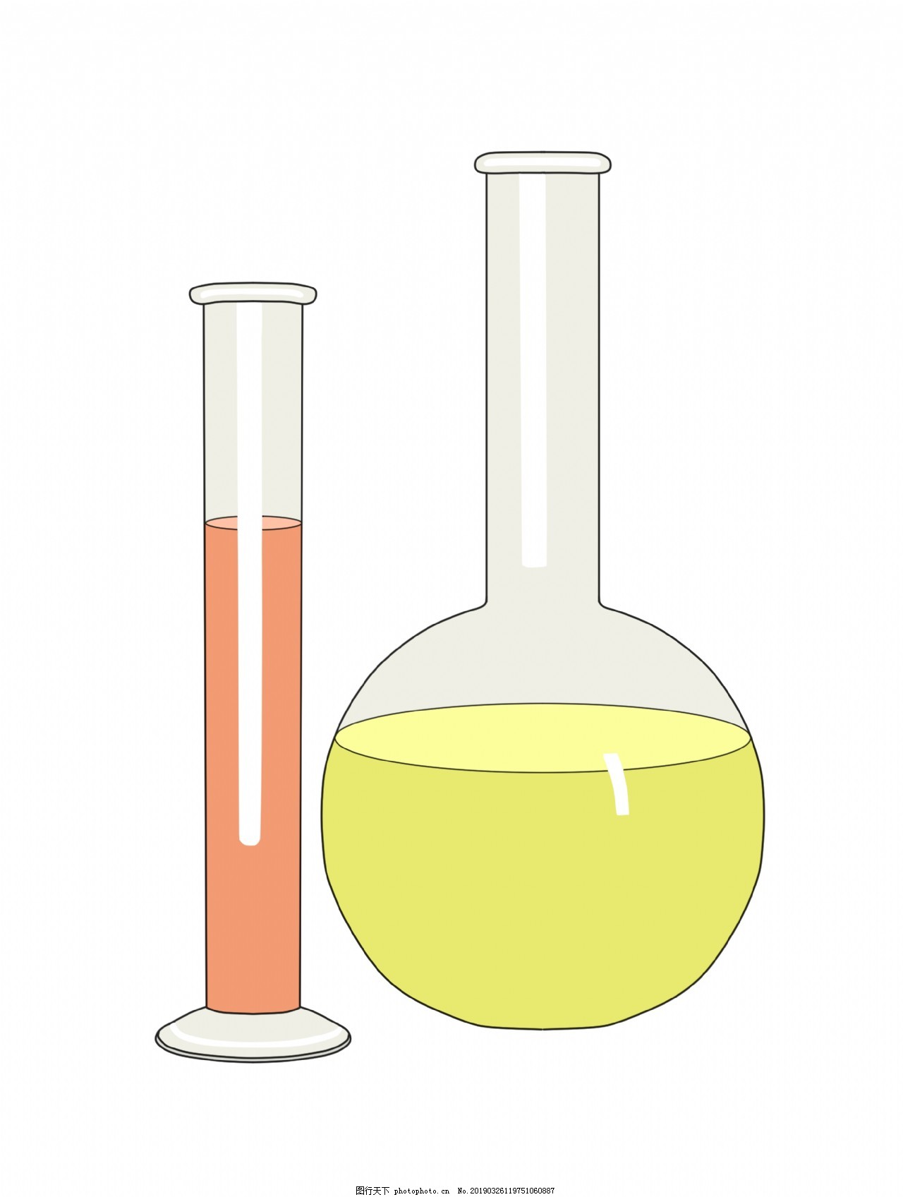化学玻璃器皿和液体图片 装饰图案 设计元素 图行天下素材网