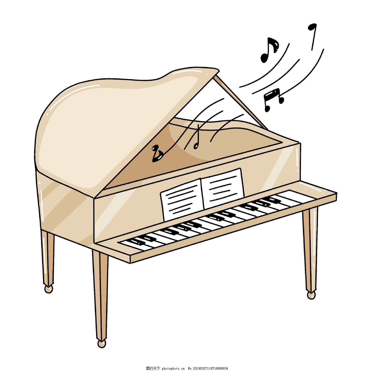 卡通钢琴图片素材-编号11017759-图行天下