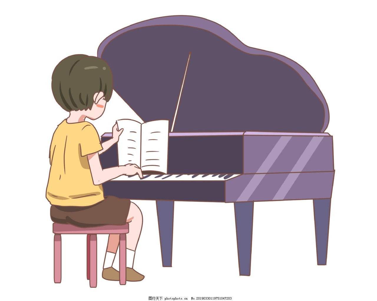 弹钢琴的动画片小男孩 向量例证. 插画 包括有 了解, 经典, 逗人喜爱, 教育, 钢琴演奏家, 少许 - 128300706